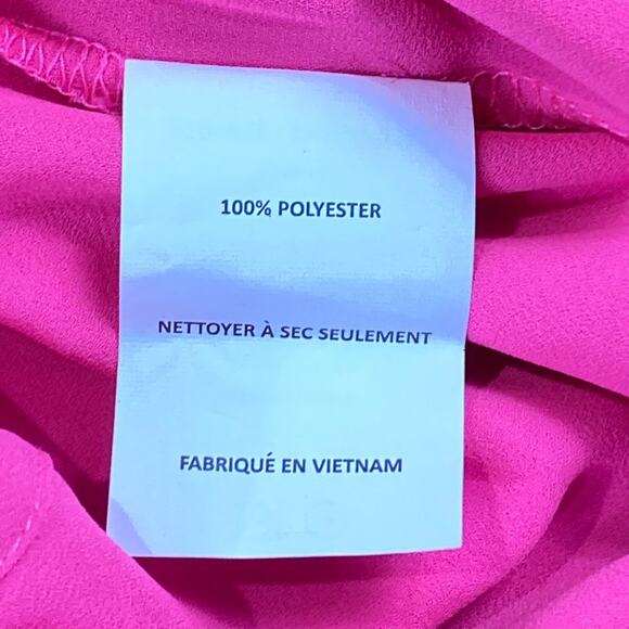 Gibson Latimer Sleeveless Chiffon Top in Vibrant Fuchsia Plus Size 3X - Picture 7 of 11